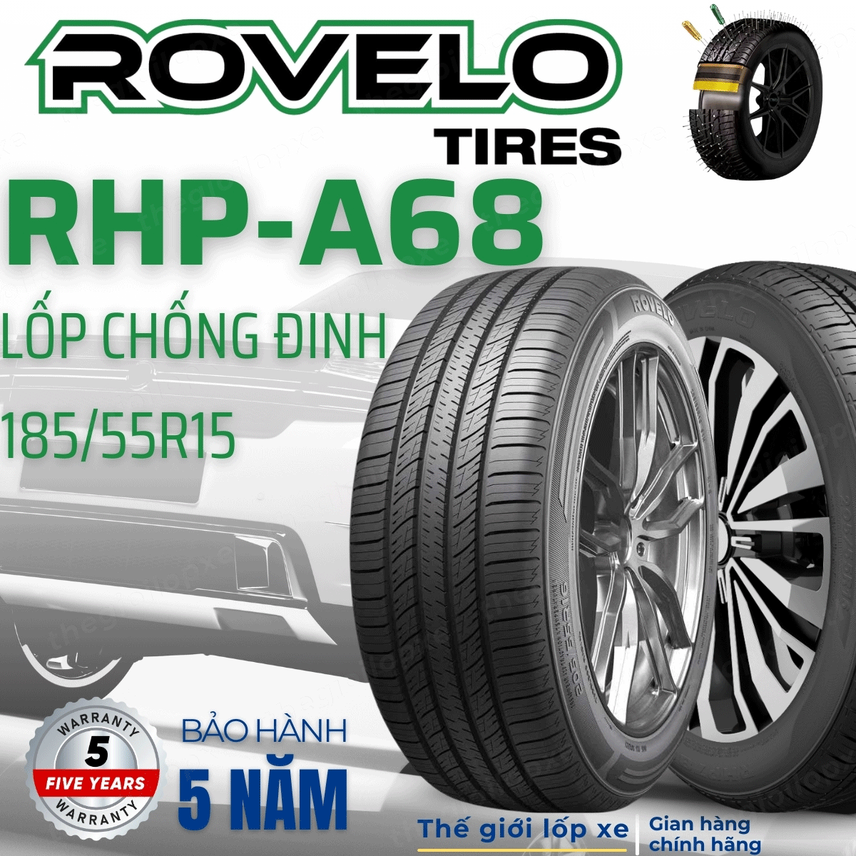 185/55R15 - rovelo - lop-chong-dinh