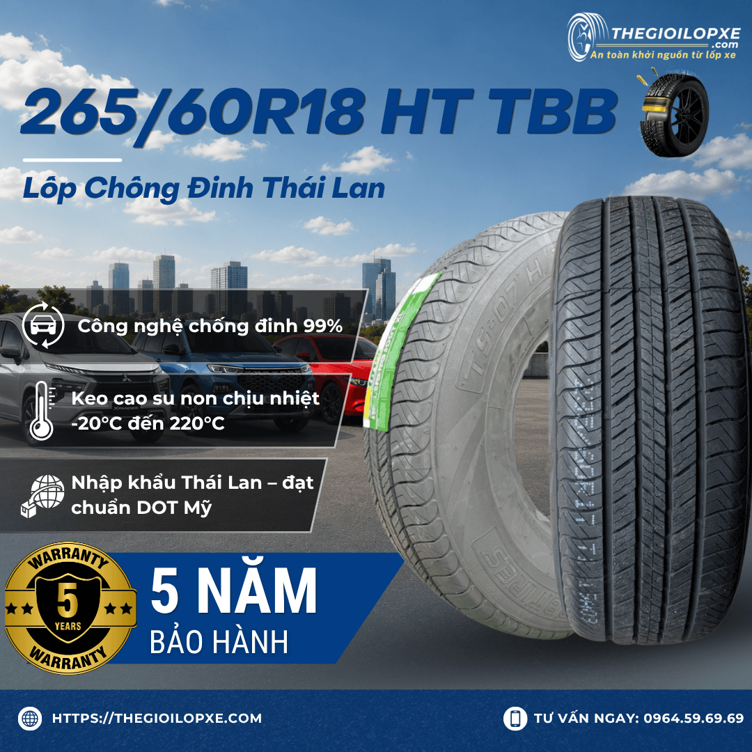 Lốp Chống Đinh 265/60R18  TBB Thái Lan - Lốp Xe Ford Wildtrak