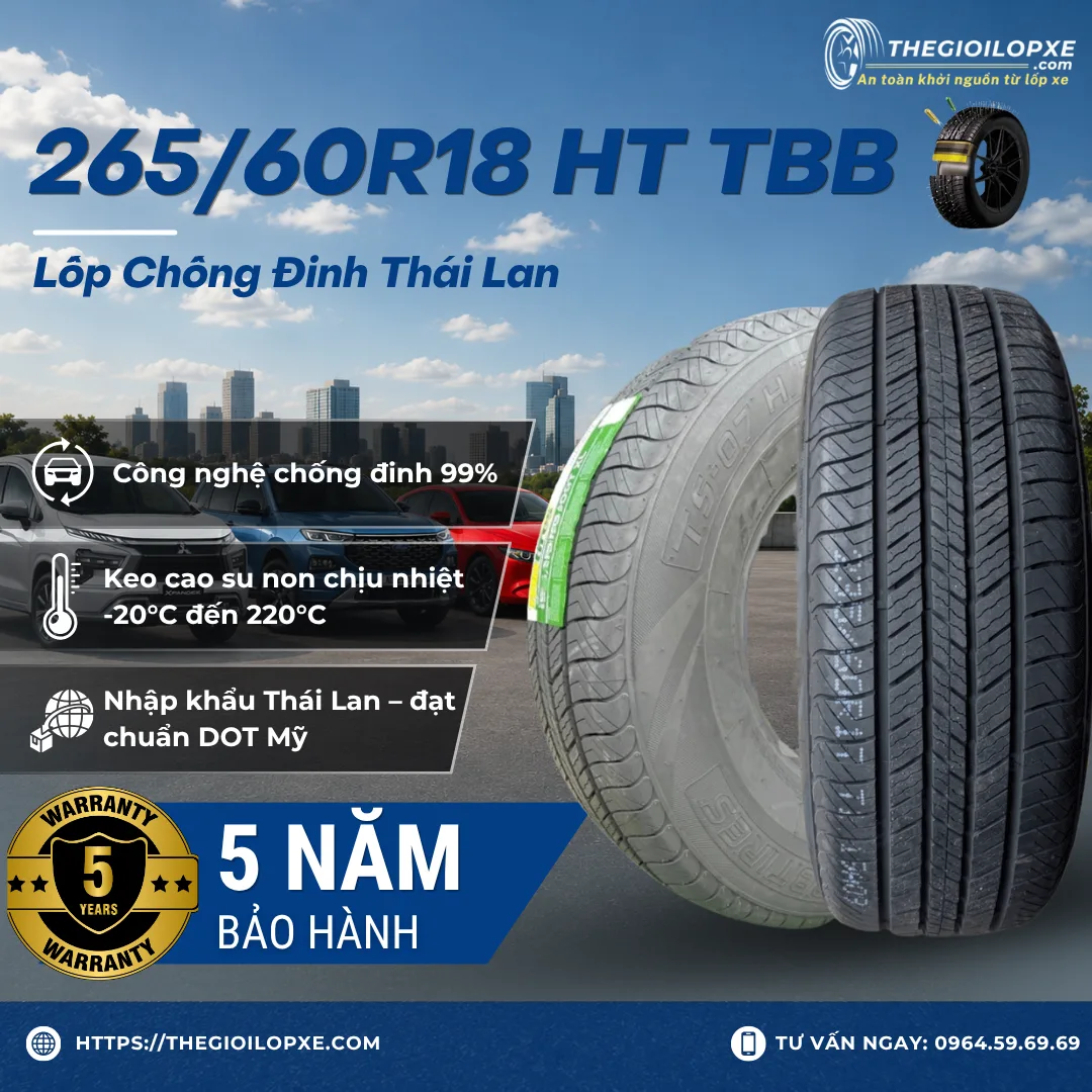 Lốp Chống Đinh 265/60R18 TBB Thái Lan - Lốp Xe Ford Wildtrak